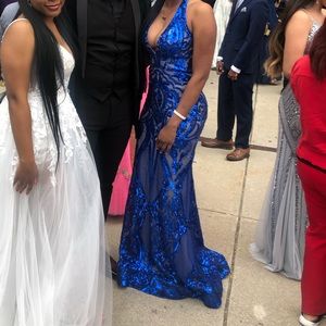 Lightly worn royal blue prom dress